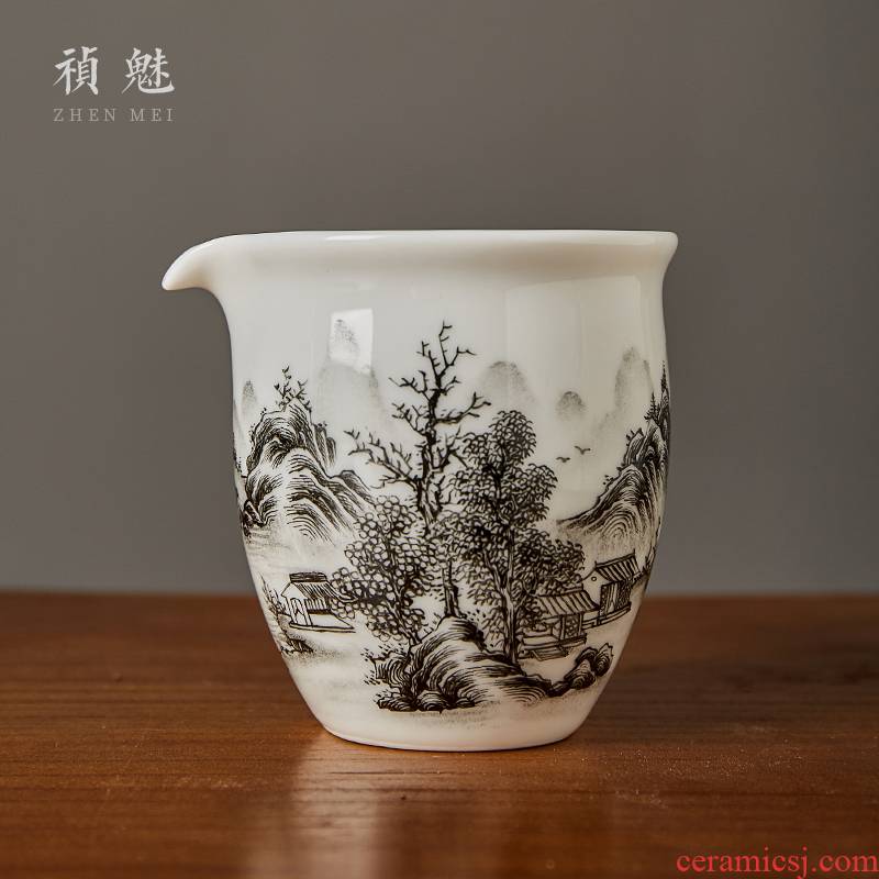 Landscape of jingdezhen ceramics fair keller shot incarnate the hand - made ink in the kung fu tea accessories large tea sea points