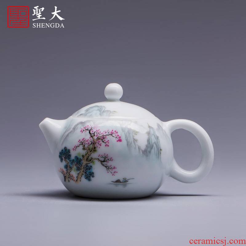 The New color landscape beauty holy big teapot hand - made ceramic kung fu pot all hand jingdezhen tea teapot single pot