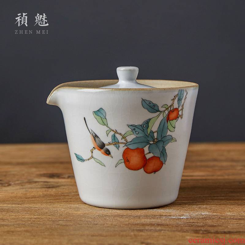 Shot charm your up hand - made tea hand grasp the kung fu tea pot of jingdezhen ceramics home filtration tureen crack cups