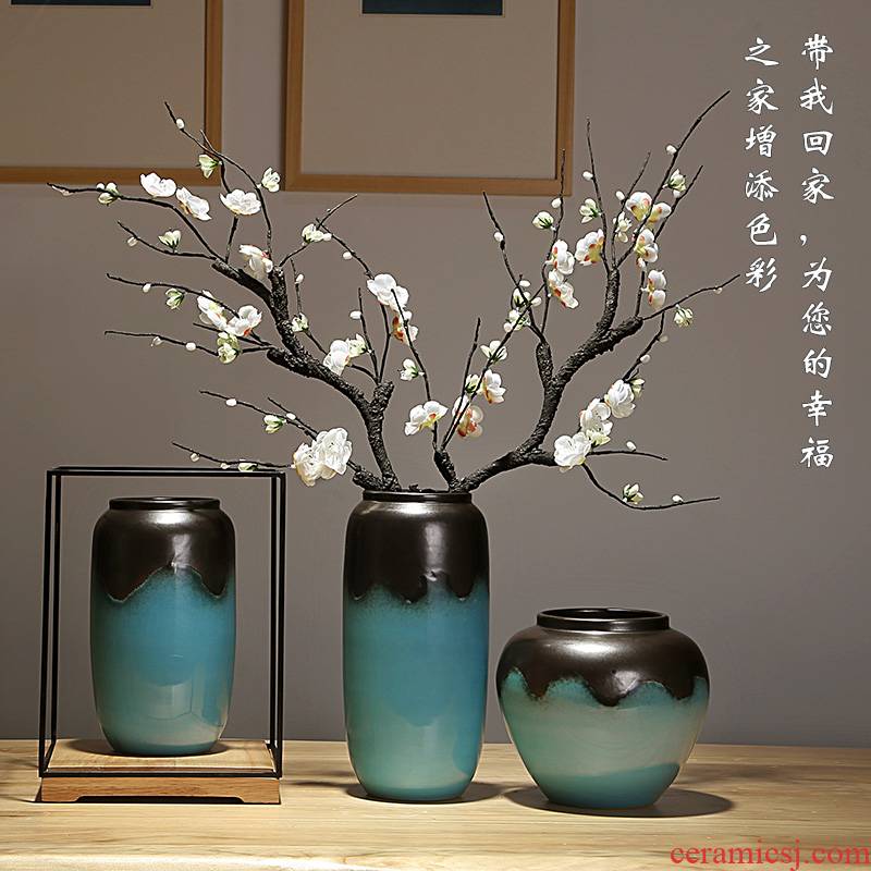 Jingdezhen ceramics vases, I and contracted style originality sitting room porch decoration furnishing articles dried flowers flower arrangement
