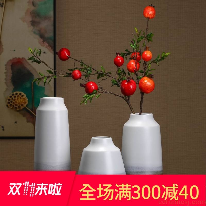 New Chinese style of jingdezhen ceramic plug-in dried flower vase creative model rich ancient frame is placed between the sitting room porch TV ark