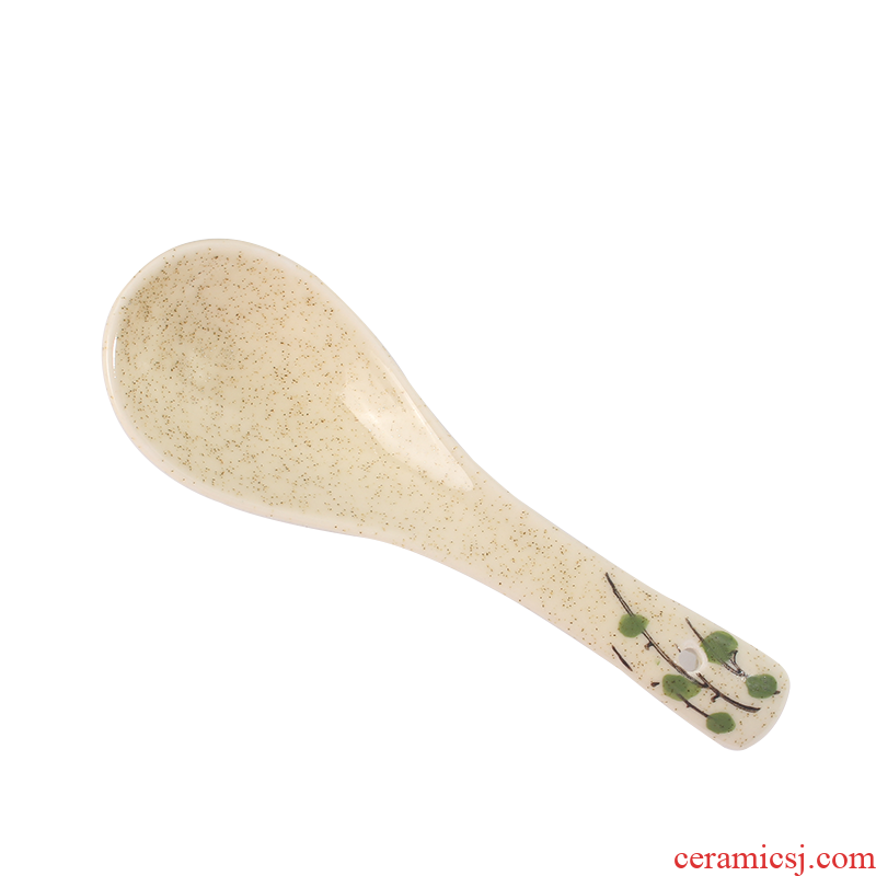 Japanese small household spoons hand - made ceramic spoon ladle spoon run out to restaurants