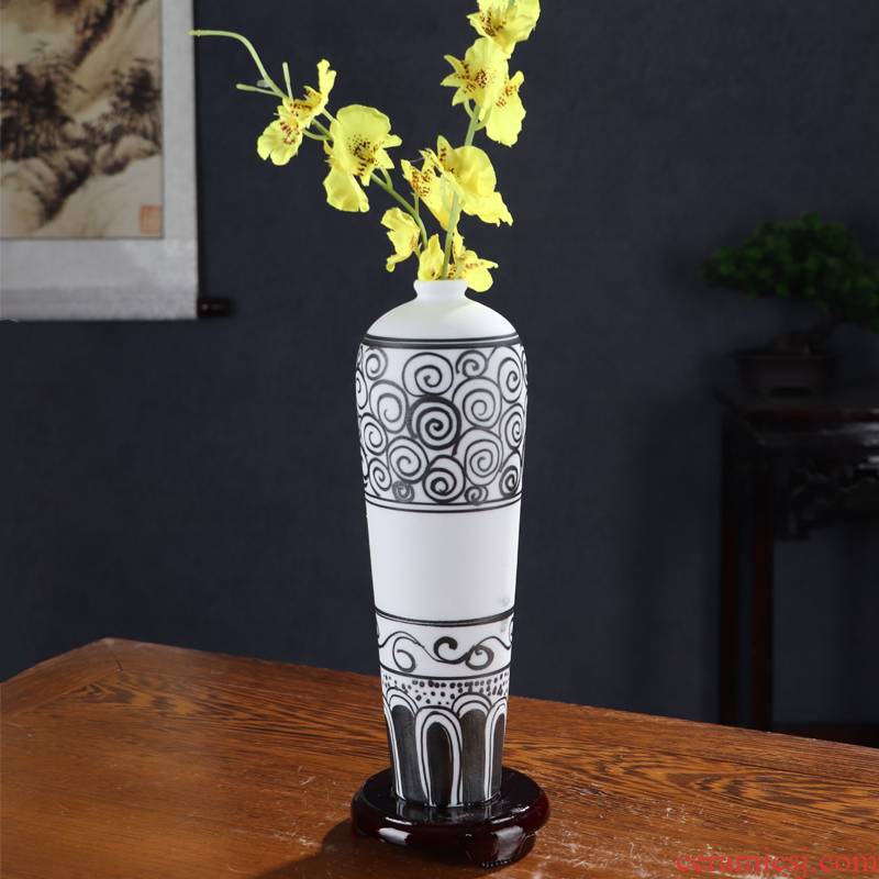Hand - made modern Nordic inferior smooth ceramic vase furnishing articles sitting room TV cabinet table dry flower arranging flowers home decoration