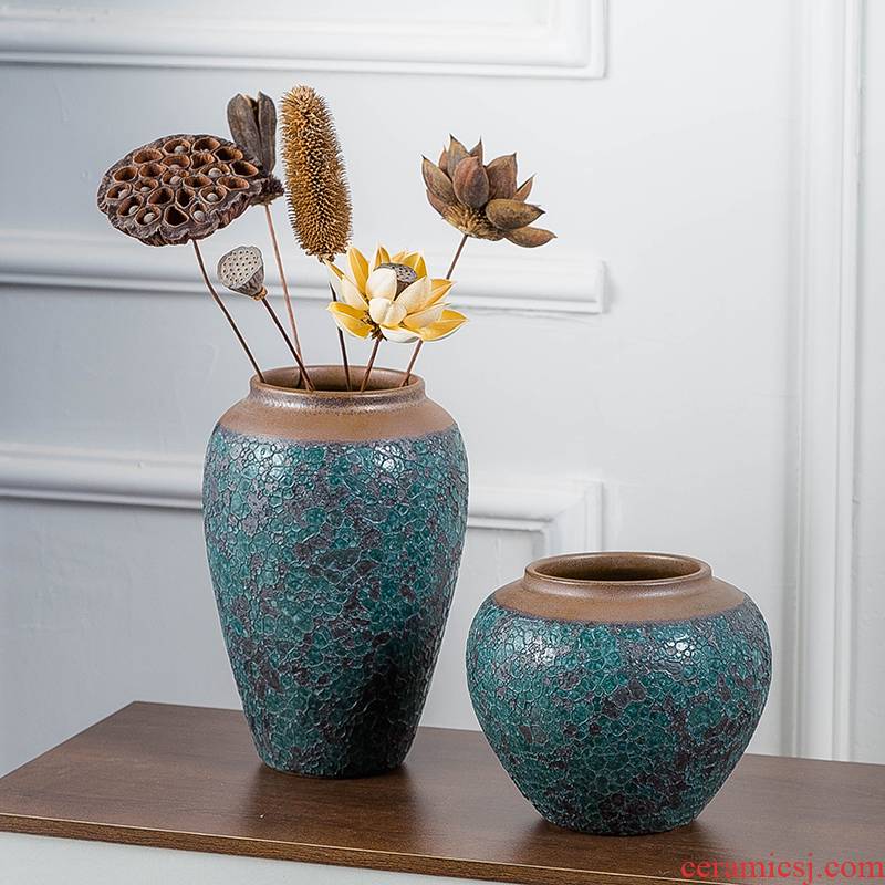 Ancient ceramics vase dried flower vase planting of I and contracted sitting room adornment wine furnishing articles creative flower arranging