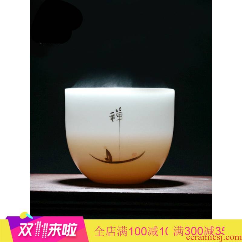 The Poly real boutique scene kung fu tea sample tea cup jingdezhen tea ceramic celadon master cup of individual small single CPU