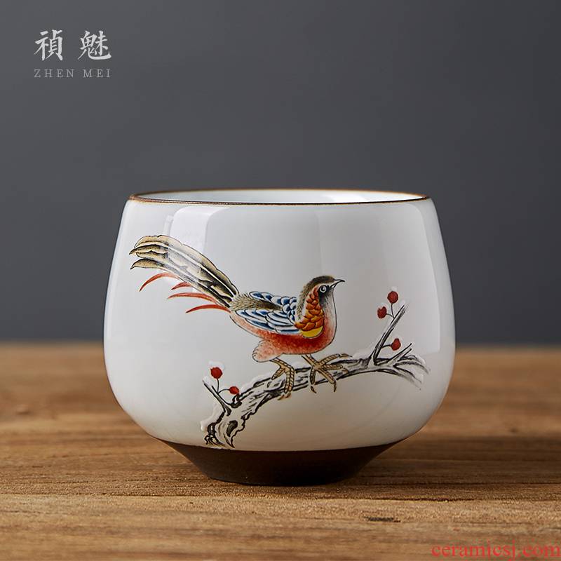 Shot incarnate all hand the up master cup single CPU jingdezhen ceramic hand - made kung fu tea set personal cup sample tea cup