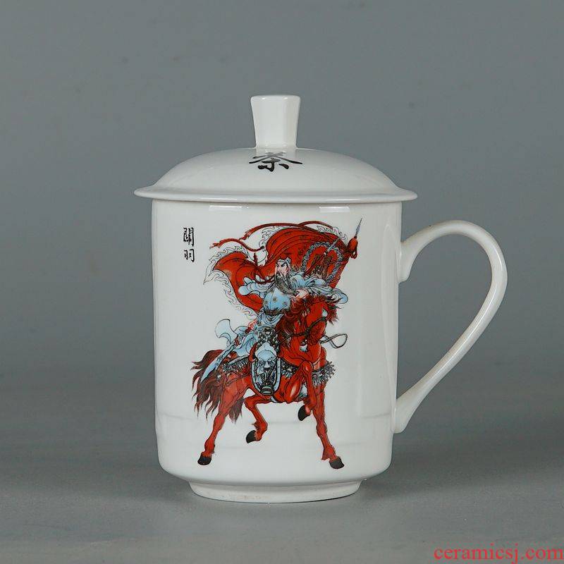 Jingdezhen porcelain ipads with cover cup Iliad figure office cup cup and meeting