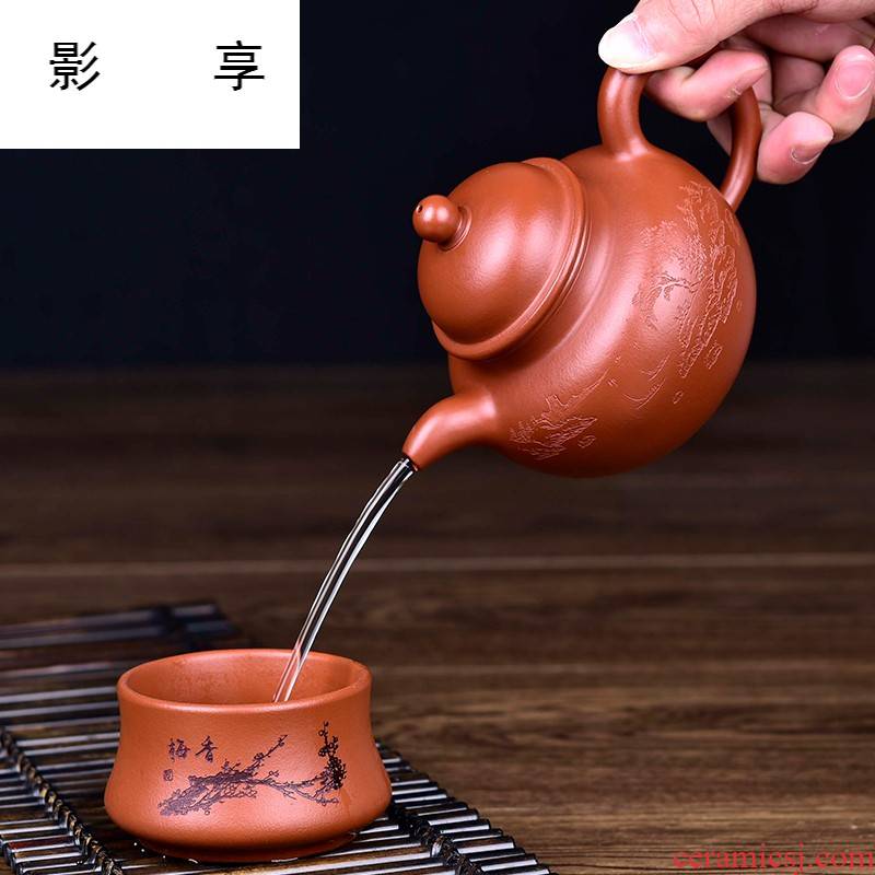 Shadow at yixing teapot manually kung fu tea with ore mud zhu Duo ball are it tea kettle YST