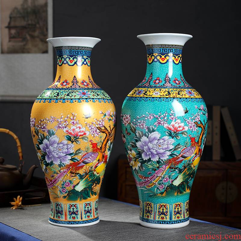 Archaize yongzheng vases furnishing articles of jingdezhen ceramic home flower arranging office sitting room adornment porcelain arts and crafts