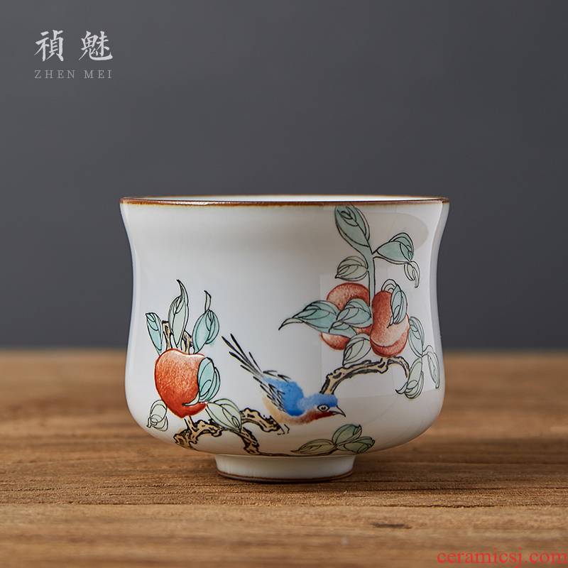 Shot incarnate all hand up of jingdezhen ceramic cups hand - made kung fu tea master sample tea cup cup single CPU