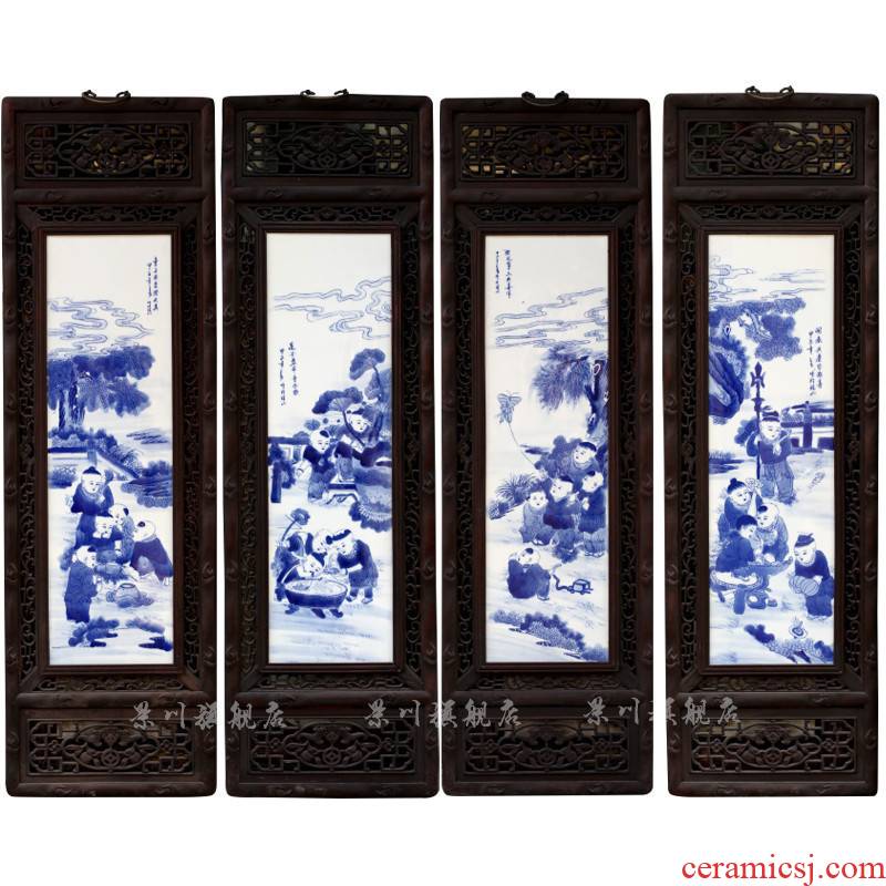Jingdezhen blue and white porcelain paint ceramic porcelain plate painter hung, hand - drawn characters in sitting room decoration wall act the role ofing