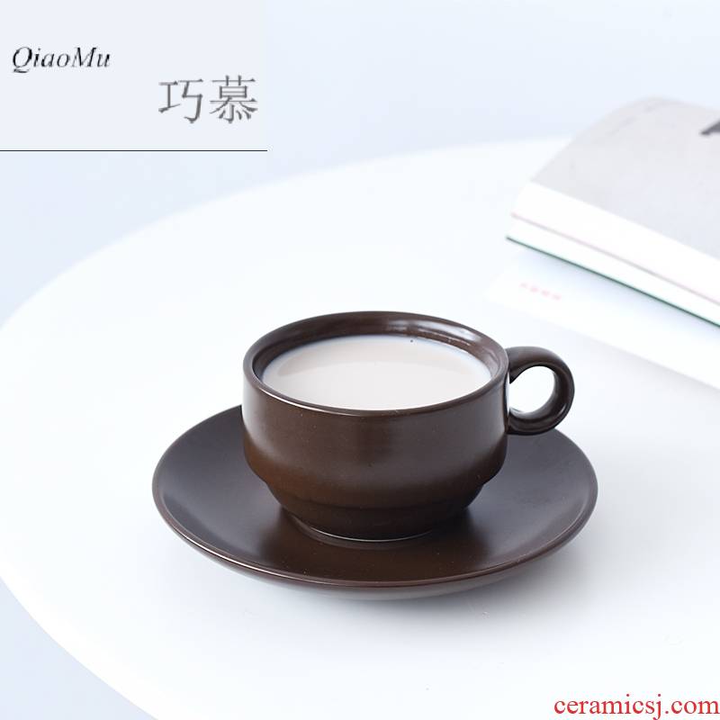Qiao mu European - style coffee cups and saucers suit ceramic household contracted grace English afternoon tea tea set