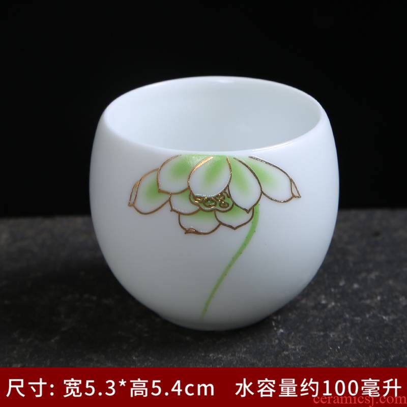 Tasted silver gilding jingdezhen porcelain masters cup single sample tea cup kung fu tea bowl with single glass ceramic tea cups