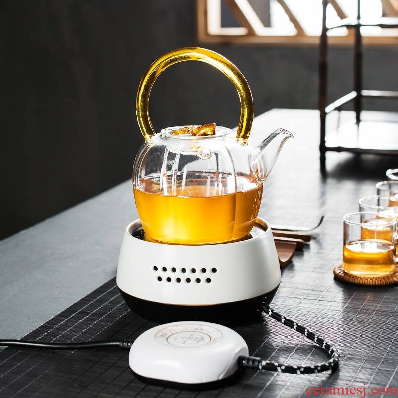 Longed for home opportunely multi - function electric TaoLu more heat resistant glass cooking pot boil water scented tea health tea pot