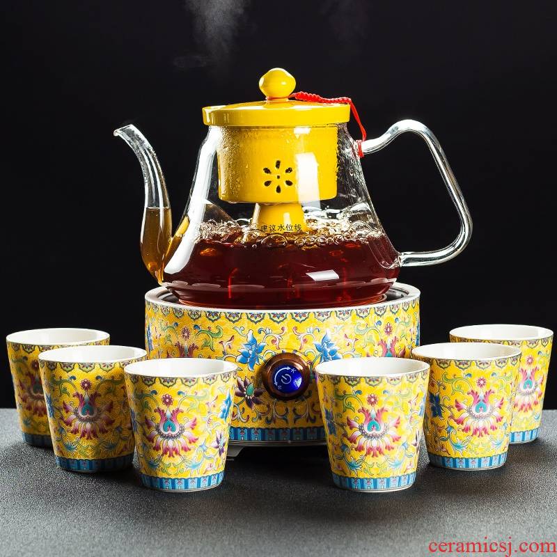 Qiao mu glass tea steamer household automatic the boiled tea, the electric TaoLu black tea pu - erh tea boiling pot teapot suits for