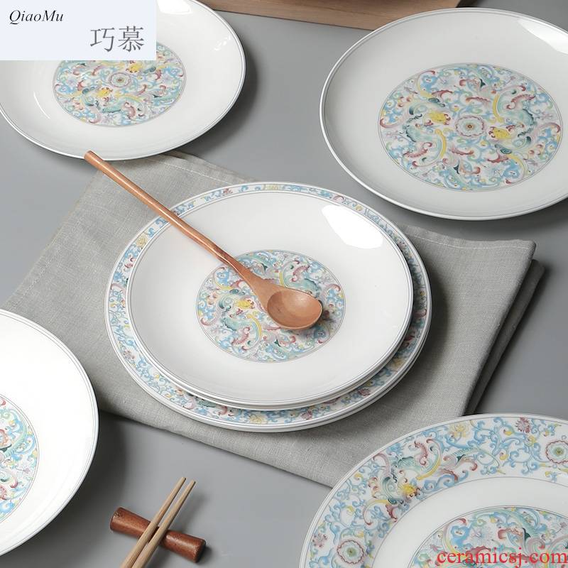 Qiao longed for Chinese style household dish dish dish creative good - & tableware ceramic platter ipads deep dish plates dish dishes
