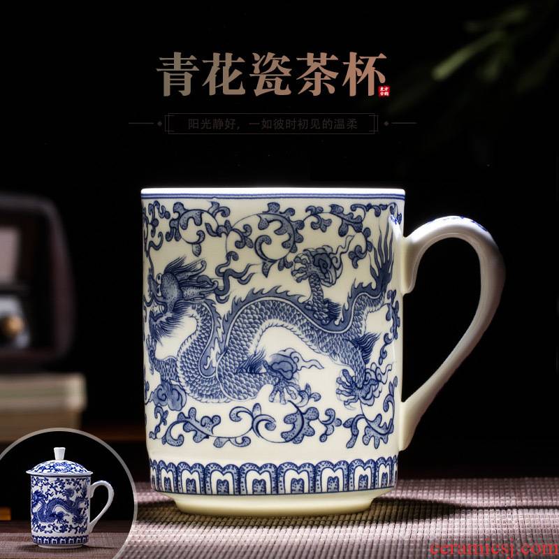 Jingdezhen ceramic cup with cover ipads porcelain ceramic tea cup a cup of water glass office meeting gift cups