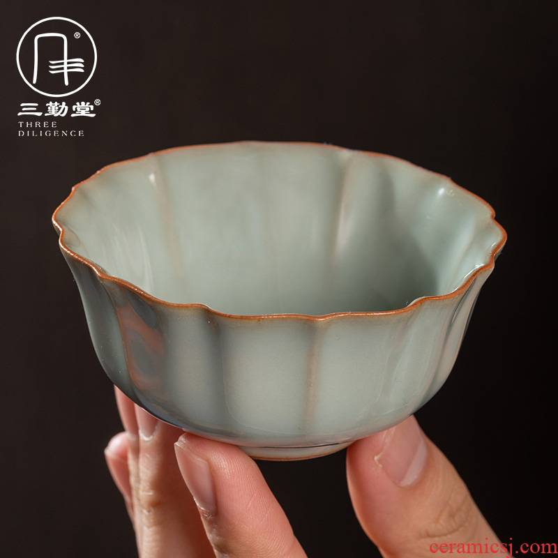 Three single attendance hall puer tea cup tea cup bigger sizes don secret master of jingdezhen ceramic cup ultimately responds pure manual S44107