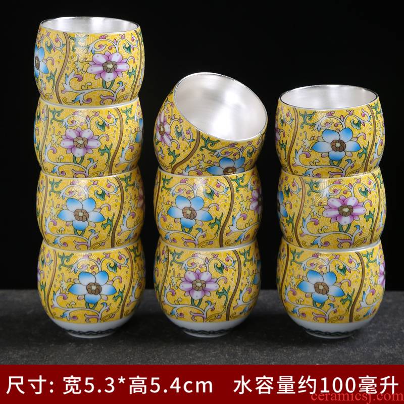 Ceramic colored enamel porcelain cups sample tea cup master cup personal single CPU hat to a cup of tea light cup kung fu tea set