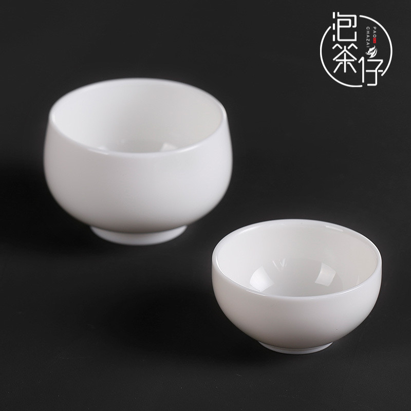 Ocean 's high white porcelain cup of kung fu tea set sample tea cup tea cup master cup, small cup of household ceramics