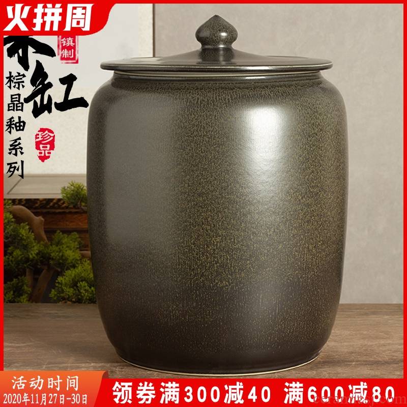 Jingdezhen ceramic barrel loading thickening ricer box archaize home 20 jins 30 jins insect - resistant tide grains, sealed storage tank