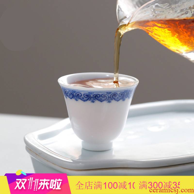 The Poly real scene fine porcelain cups jingdezhen ceramic sample tea cup masters cup kung fu tea lovers single CPU