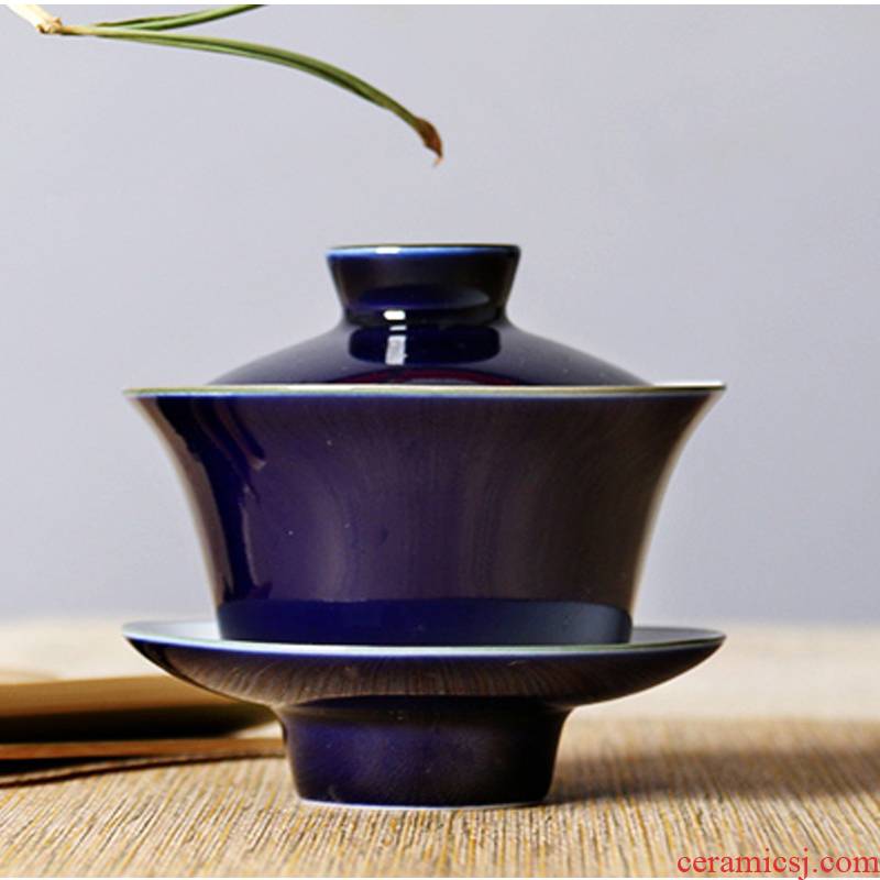 One thousand fire three tureen large sets of jingdezhen ceramic household manual the orchid with kung fu tea tea bowl