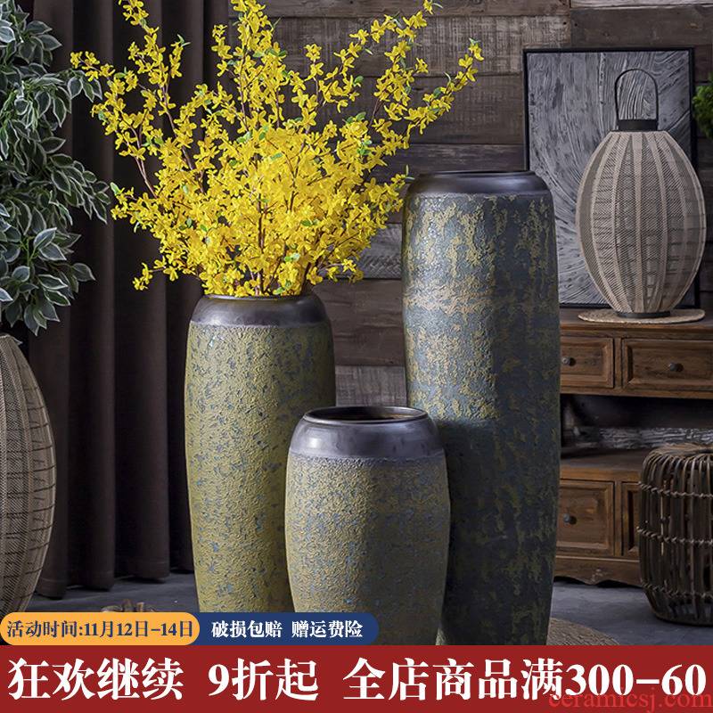 Restore ancient ways the coarse pottery vases, flower POTS to the sitting room the Mediterranean furnishing articles large hotel flowers, flower POTS decoration