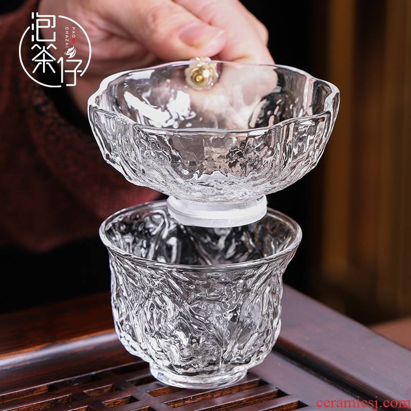 Glass) filter filter kung fu tea tea tea tea accessories creative tea good base