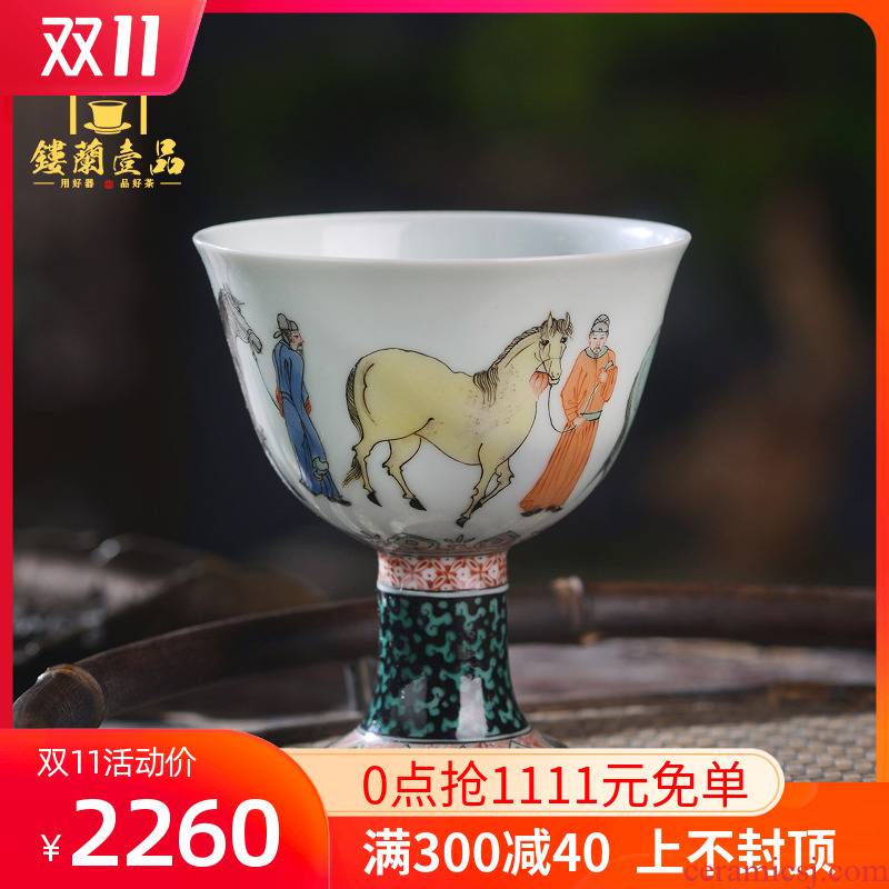 Jingdezhen ceramic kung fu tea ware hand - made all misty ancient color best cup personal master cup tea cup, cup