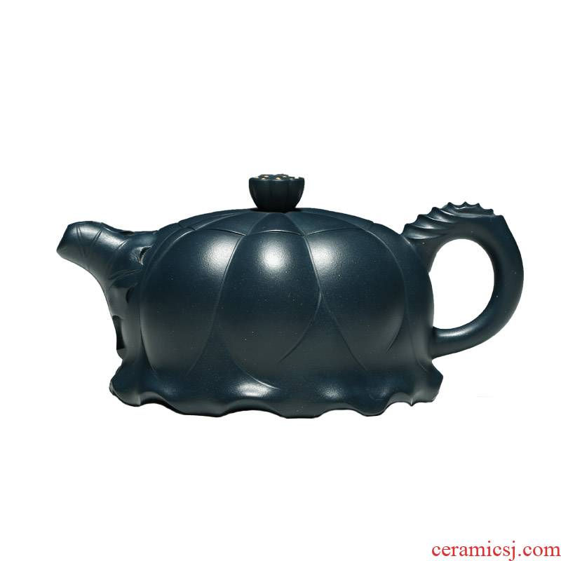 Shadow at it pure manual chlorite teapot household kung fu teapot yixing ink lotus pot collection YSMP