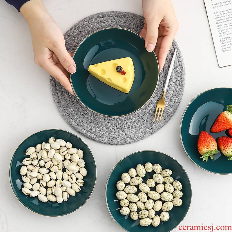 Scene for the Nordic 6 inches of dried fruit fruit bowl home sweet cake dish creative ceramic snack plate hot pot dab