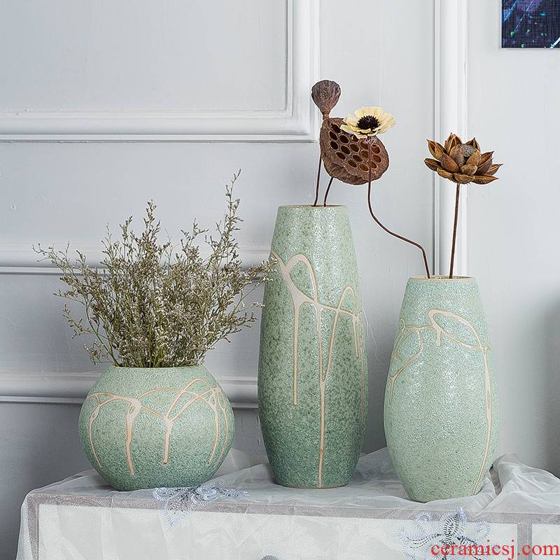 Furnishing articles of pottery and porcelain vase restoring ancient ways is the sitting room European - style household dry flower arranging flowers adornment flowers desktop porch is I and contracted