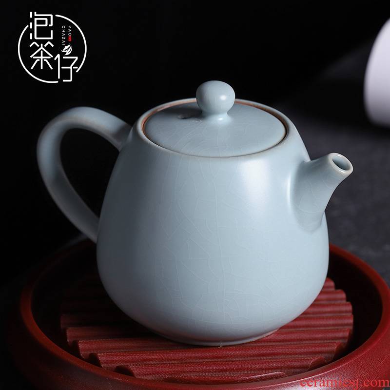 Your up teapot single pot can keep open piece of ice to crack glaze tea one little teapot with ceramic Chinese trumpet kunfu tea
