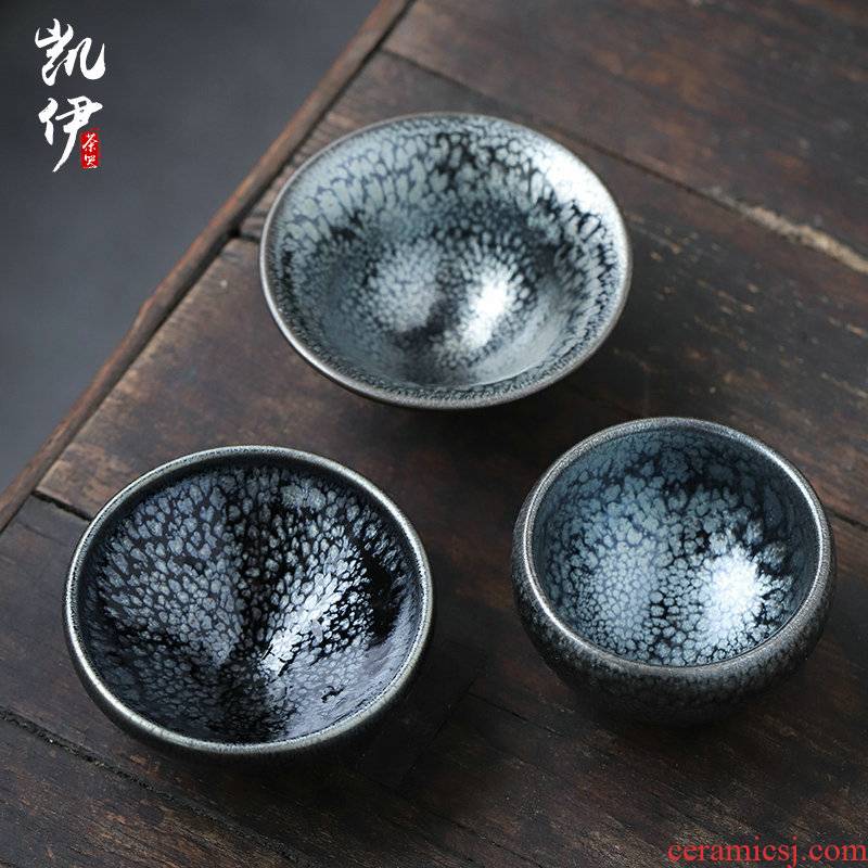 Jianyang undressed ore checking silver nano built one master personal kung fu tea cup, single glass ceramic cups to build one sample tea cup