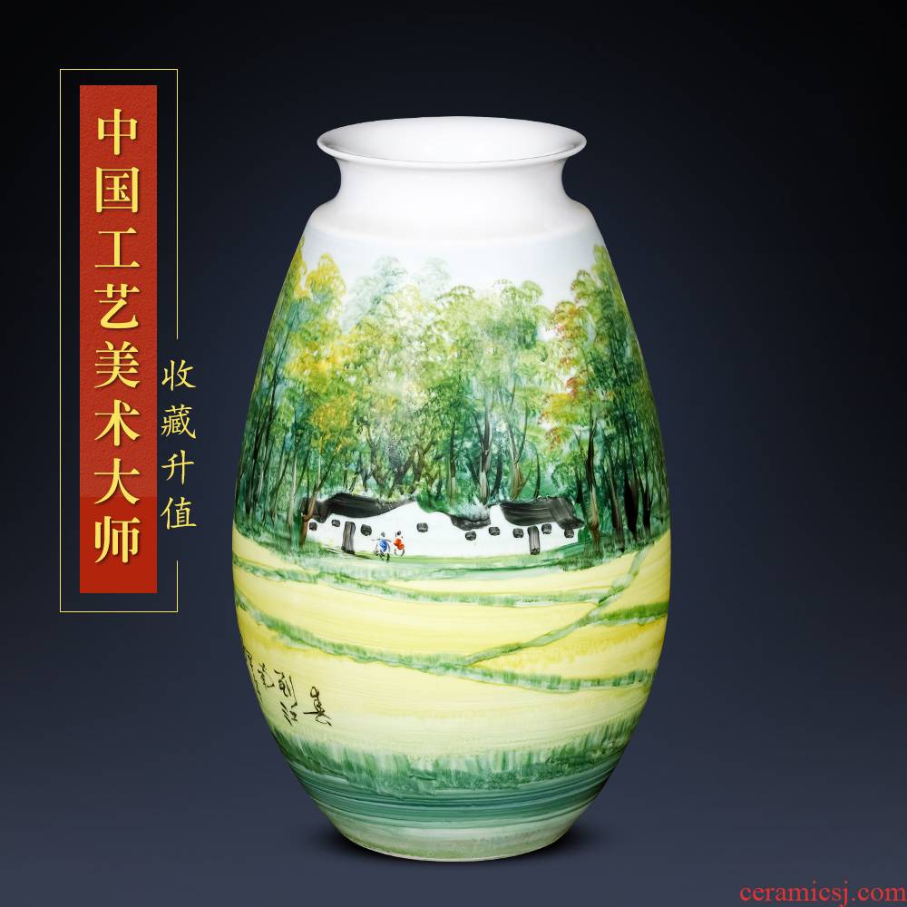 The Spring of jingdezhen ceramics hand - made Lai Dequan vases, flower arrangement to jiangnan style sitting room adornment home furnishing articles