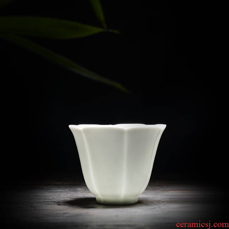 The Fire of jingdezhen in thousand Chinese style simple fashion irregular geometrical office tea white porcelain cup master