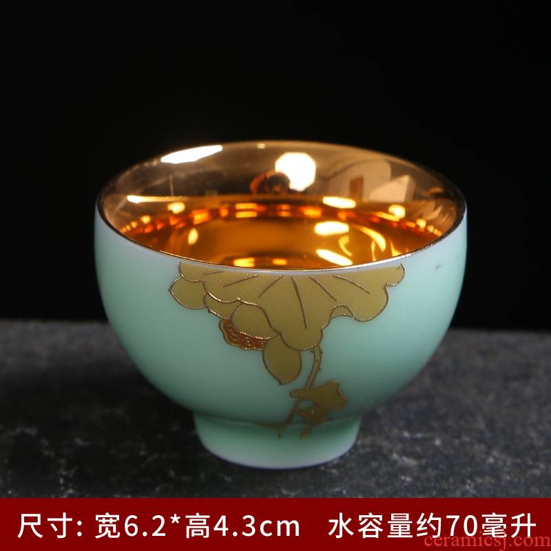 Ceramic cups hand - made sample tea cup of blue and white porcelain of jingdezhen kung fu master cup all hand paint small tea cups