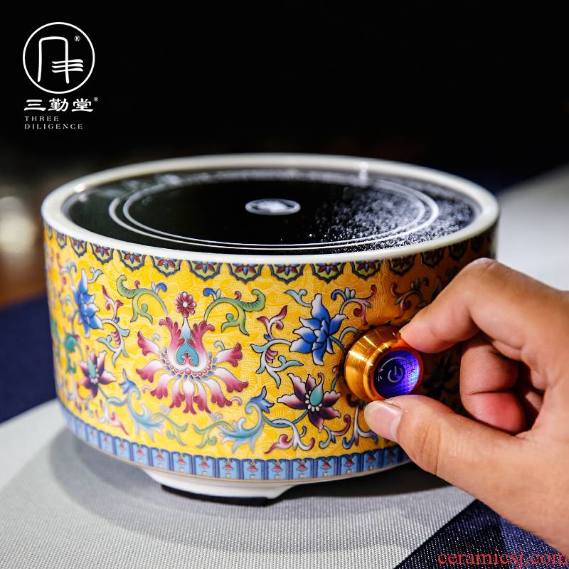 Three frequently hall around branch electric TaoLu tea stove jingdezhen ceramic tea set joker kettle boil tea stove S81024 restoring ancient ways