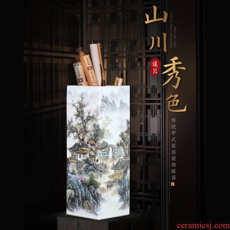 Jingdezhen ceramics powder enamel originality of large vases, large Chinese style porch sitting room home furnishing articles