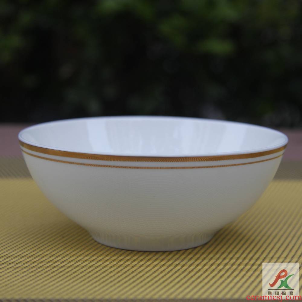 Qiao mu tangshan ipads porcelain double gold wire 4.25 inch wing bowl bowl bowl table desktop dip bowl bowl moonlight gold