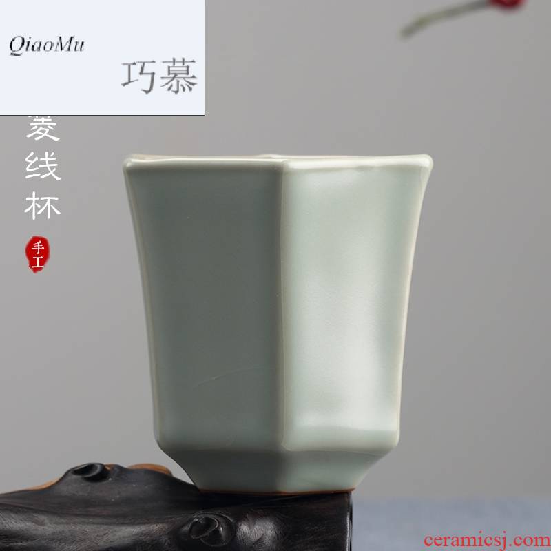 Qiao mu measured your up master cup of jingdezhen ceramic cups sample tea cup single CPU individuals dedicated to open