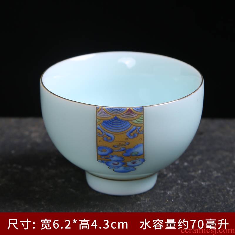 Tasted silver gilding tea sample tea cup cup ceramic masters cup pure personal manual kung fu tea cup a cup of tea is the tea taking