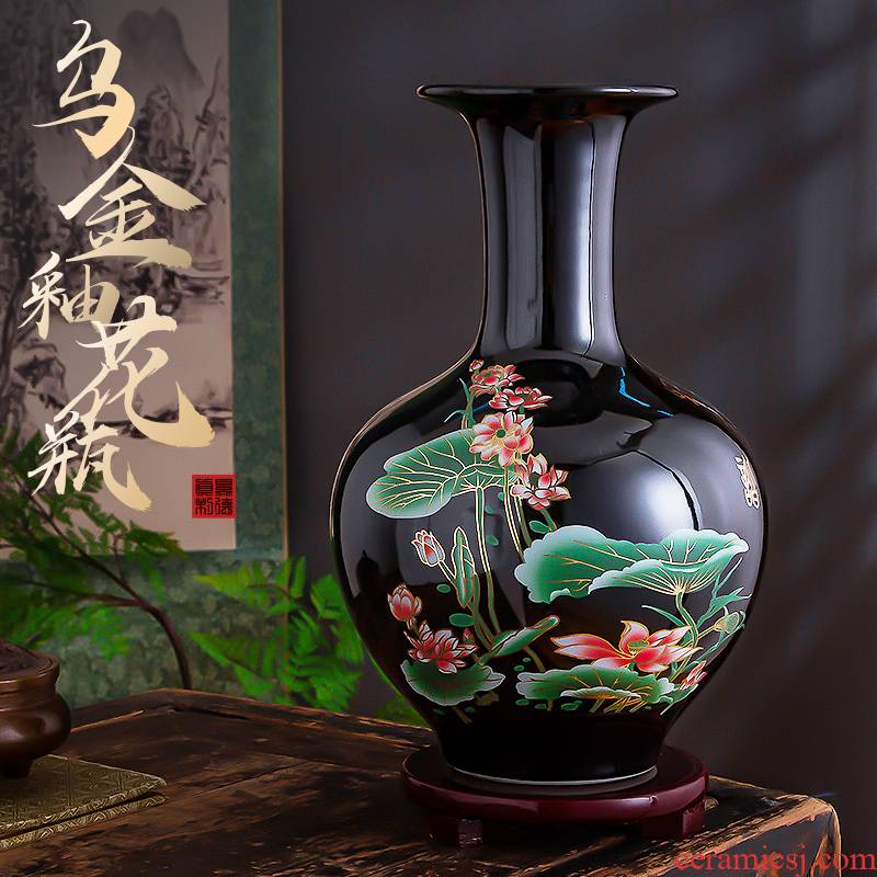 Sharply jingdezhen ceramics glaze floret bottle furnishing articles dried flower arranging flowers sitting room of Chinese style household adornment TV ark