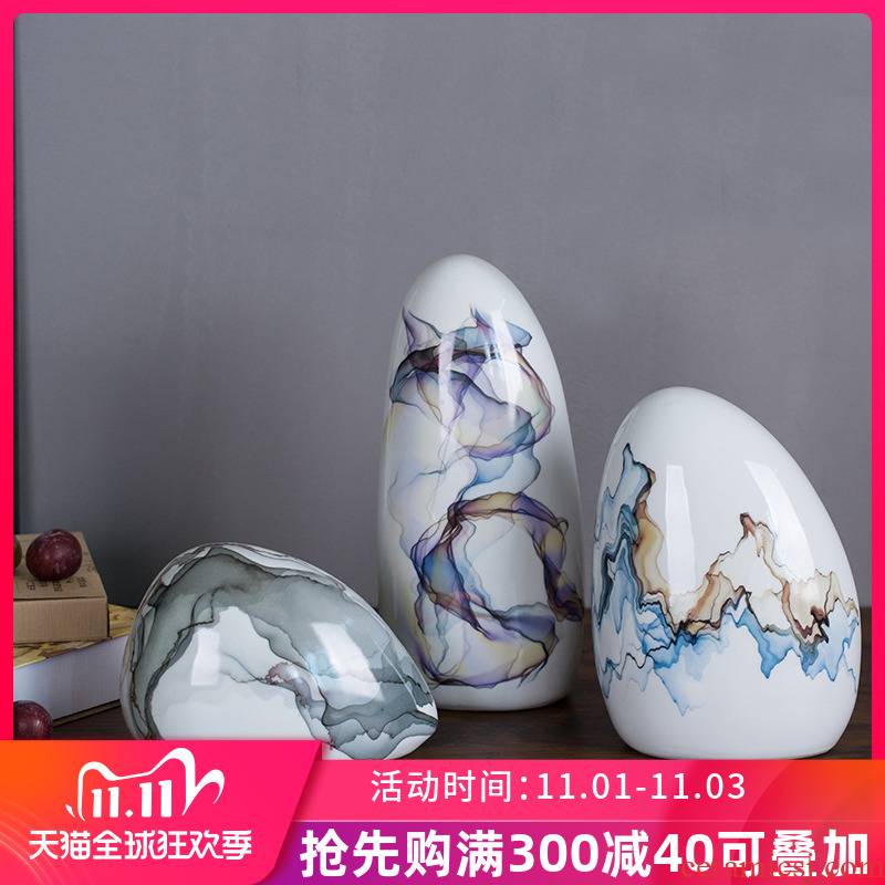 The New Chinese vase light key-2 luxury furnishing articles of modern ceramic creative example room living room home soft decoration ink vase