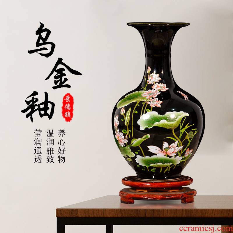 Jingdezhen ceramic vases, flower arrangement sitting room home wine study TV ark, furnishing articles sharply glaze lotus arts and crafts