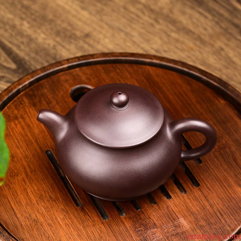 Shadow at yixing it checking kung fu tea set undressed ore purple clay pot pan household 275 ccyst teapot