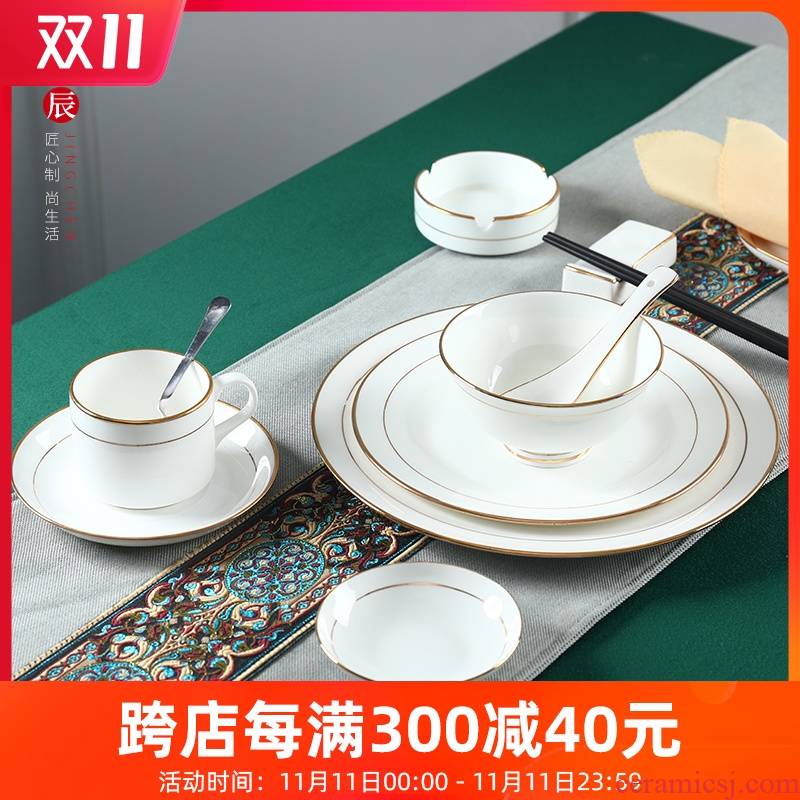 Hotel round table utensils company unit box ipads porcelain tableware dishes suit see colour dishes pure customization