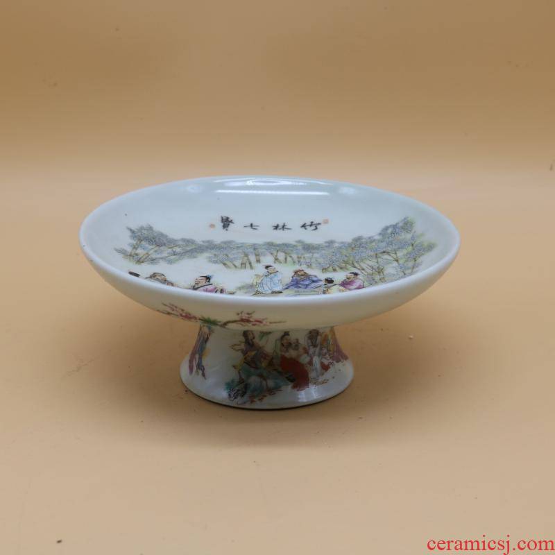 Jingdezhen kilns pastel best fruit bowl, home furnishing articles antique imitation antique collectables - autograph