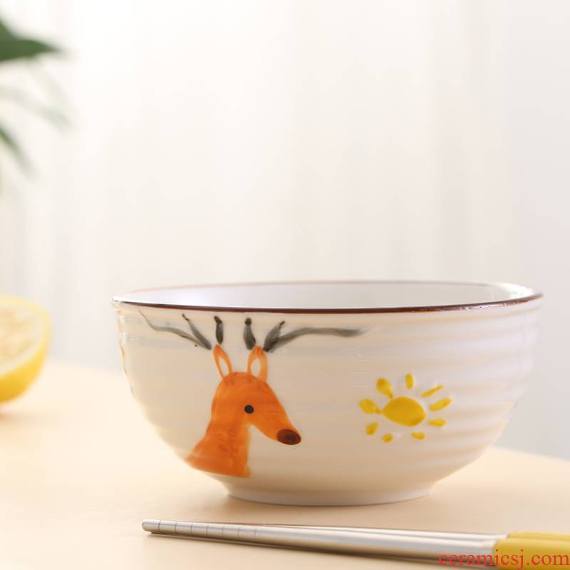 Little baby last come unstuck children jobs household express to use creative ceramic bowl cartoon character eat bowl individual dishes